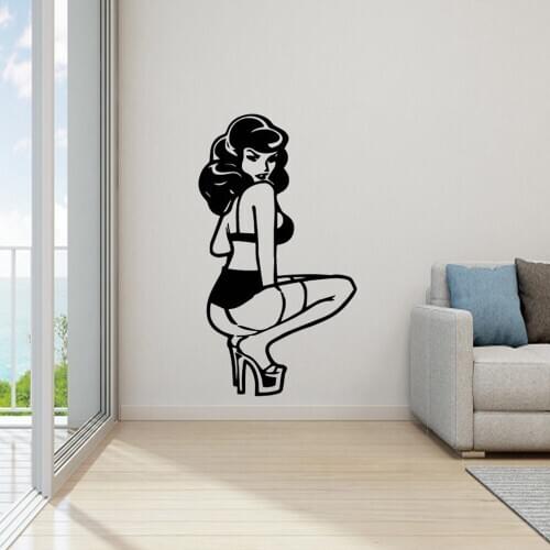 Sexy Lady Woman Decal Decorative Wall Sticker For Womens Bedroom Stickers Wall Art Stickers Wallpaper Vinyl ov397