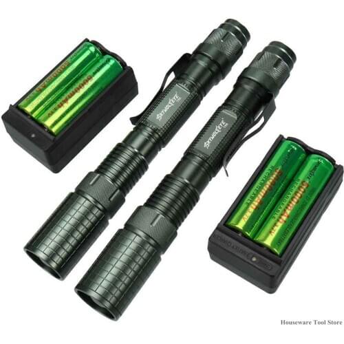 T6 5Modes LED Flashlight Aluminum Torch Light led with Tail-Cap ON/OFF Button Waterproofing Suitable for Camping Travel Durable