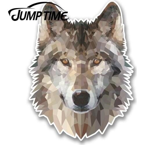 Jump Time for Abstract Husky Wolf Vinyl Sticker Laptop Tablet Car Dog Animal Decal Window Tank Waterproof Car Decoration