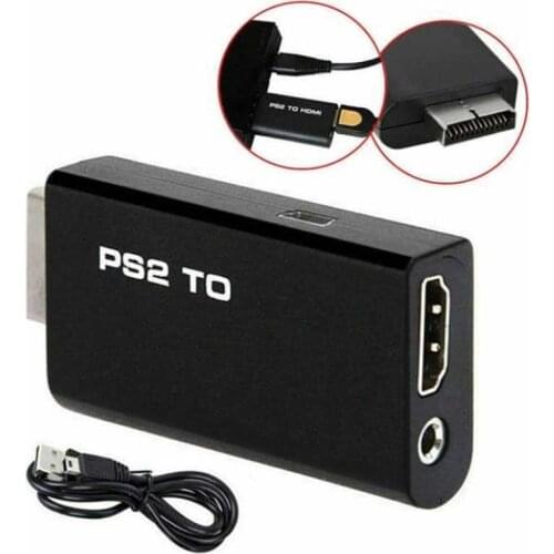 1Pcs PS2 To HDMI Audio And Video Converter Adapter With 3.5mm Audio Output For HDTV Monitor US
