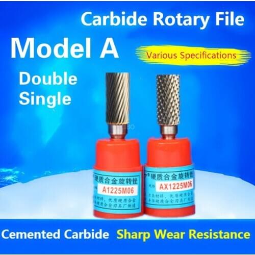 1pcs Model A shank diameter 6mm Tungsten Carbide Rotary File Milling Cutter Rotary Tool File