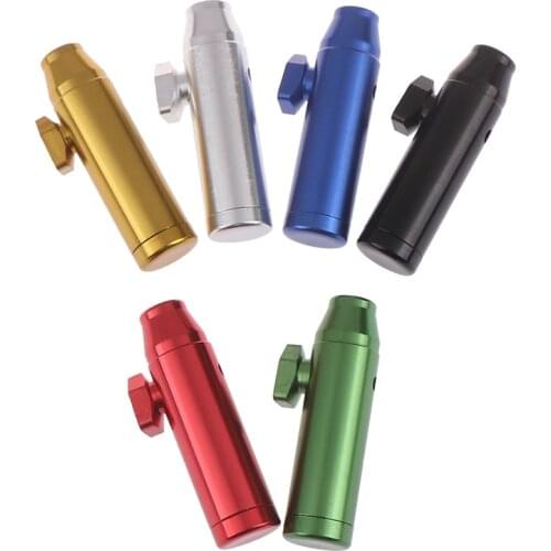 1 pc Portable Mini Metal Flat Bullet Snuff Sniffer Snuff Snorter Sniffer Snuff Dispenser Cigarette Accessories