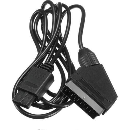 100PCS 1.8m RGB Scart Video AV Cable Cord Lead Gaming RGB Video Cable For PAL Super For Nintendo N64 SNES