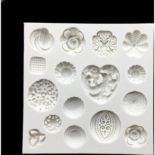 16 Gemstone 100% Platinum Silicone Sugarcraft Mould, Fondant Cake Decorating Tools Bakeware