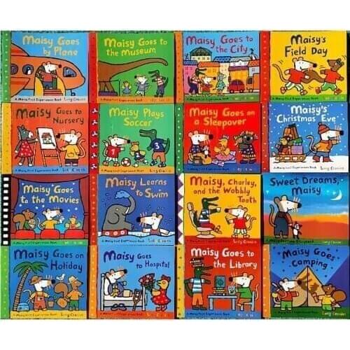 16 Books big size Maisy Mouse Wave Mice English Picture Book Children Story Book Kids Games IQ EQ Training education toy gift