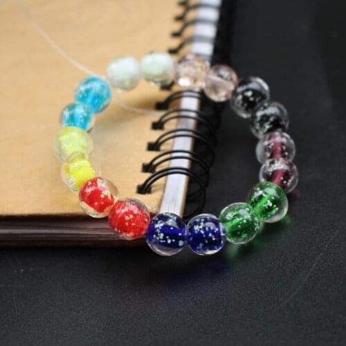 30Pcs 8mm 10mm Simply Round Luminous Lampwork Glass Beads Multi-color For Bracelet Necklace Earring jewelry making DIY Accessory