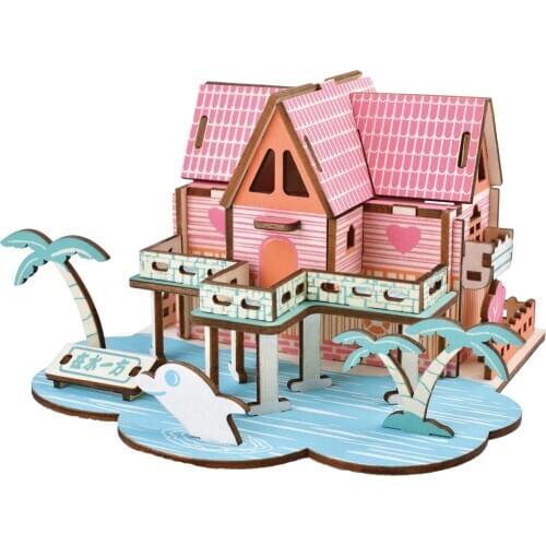 3D Puzzle Wooden Toy Animal Building Three-Dimensional Model Puzzle Children Educational Hands-On Ability Puzzle