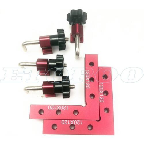 6Pcs/set 90 Degree Positioning Squares Clamping Aluminium Alloy Square Right Angle Ruler Clamp Woodworking Carpenter Tools