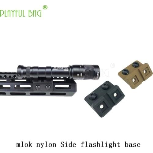 Outdoor activity CS water bullet gun accessories Nylon flashlight 45 degree side base M300 M600 balck sand QJ109