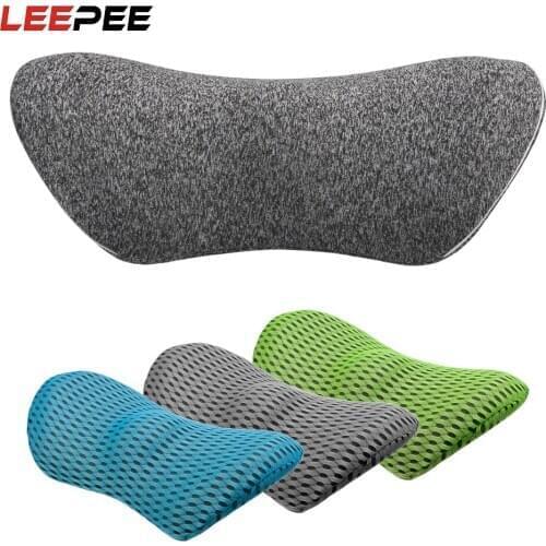 LEEPEE Car Cushion Lumbar Support Pillow Memory Foam Car Seat Waist Pillow Low Back Cushion Bed Sleeping Pillow