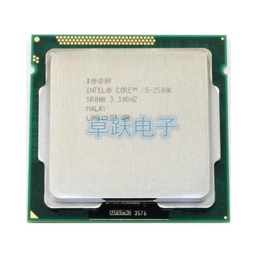 Free shipping original Intel i5 2500K Processor Quad-Core 3.3GHz LGA 1155 TDP:95W 6MB Cache With HD Graphics i5-2500k