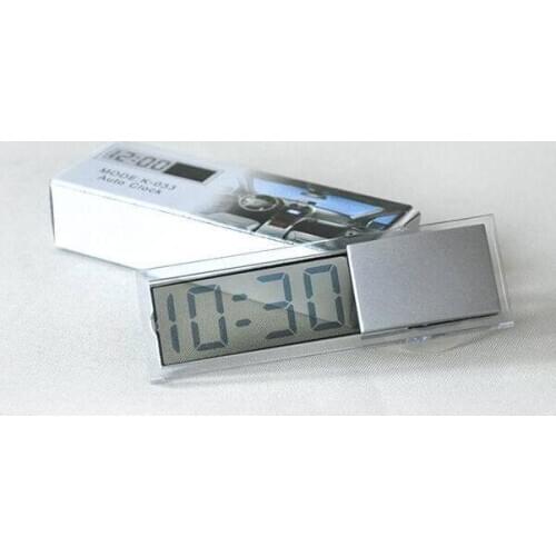 200Pcs Top Fashion Digital Car Clock Electronic Clock Mini Durable Transparent LCD Display with Sucker free ship