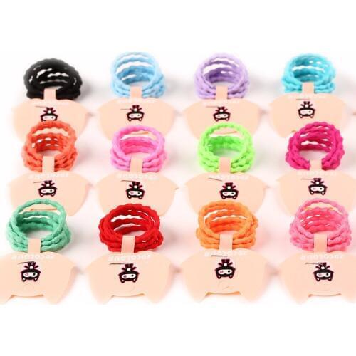 6pcs/lot Korea Colorful Plastic Elastics childrens Kids candy color rubber band Girl Hair accessories headdress