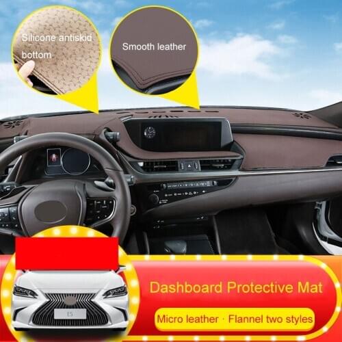 For Lexus ES200 260 300H 2018 Flannel Car Dashboard Avoid Light Pad Instrument Platform Cover Mats Sun Shade Carpets Accessories