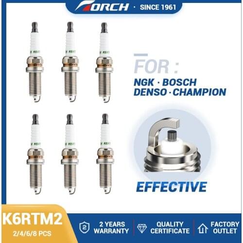 China Original TORCH Spark Plugs K6RTM2 fit For BYD F0 1.0L 2008 - 2013 BYD371QA FAW JILIN JIABAO T50 1.0L 2009 - 2011 DA465QA