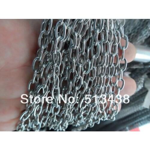 Lot 100 meters Stainless Steel 6mm link chain.jewelry finding DIY necklace bracelet in Bulk