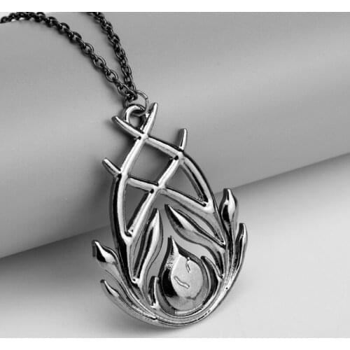 MQCHUN The Elder Scrolls Pendant Necklace Vintage Charm Statement Necklace Choker Necklace for Women and Men-30