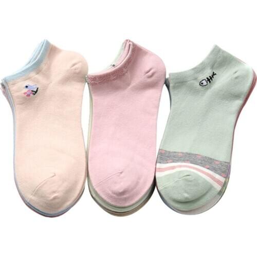 5 Pair/Lot High Quality Cute Bird Fish Women Socks Creative Casual Cotton Funny Animals Socks Female Girl Ankle Sock Hosiery Sox