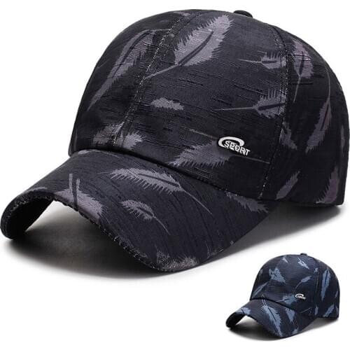 New Feather Pattern Baseball Cap for Men & Women Adjustable Snapback Cap Casual Sport Hats Fashion Trucker Cap Dad Hat