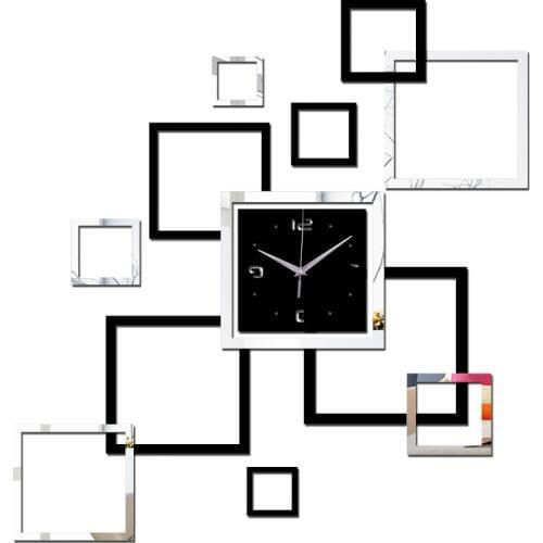 New wall clock quartz watch reloj de pared modern diy large Europe clocks 3d home decor Wall Sticker Living Room stickers