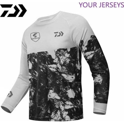 Daiwa Fishing Clothes Jersey Motorcycle Moto Long Sleeve T Shirt Off-road Jersey 100% Polyester Fishing Shirt Anti-uv DAIWA