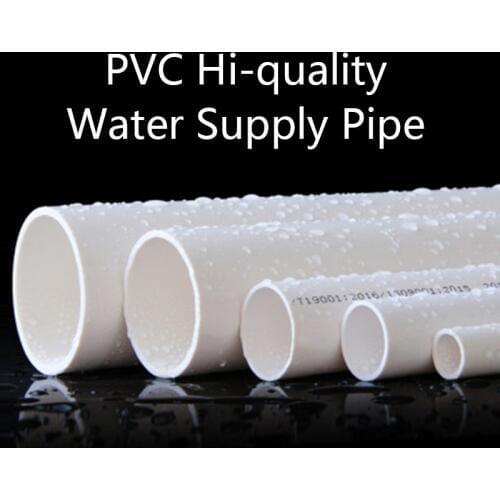 2pcs 50cm O.D 20~50mm White UPVC Pipe Hi-quality Water Supply Pipe Irrigation Fish Tank PVC Pipe Aquarium Drainpipe Water Tube
