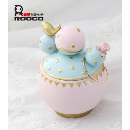 Roogo macaron catcus jewelry box decorative casket art crafts youtuber instant online celebrities favorite items
