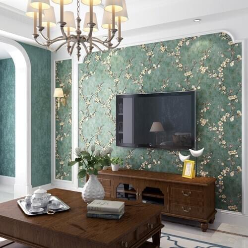 Self-Adhesive 3D Non-Woven Wallpaper Wearable Embroidery Floral TV Background Stickers Bedroom Living Room Embossed Wall Papers