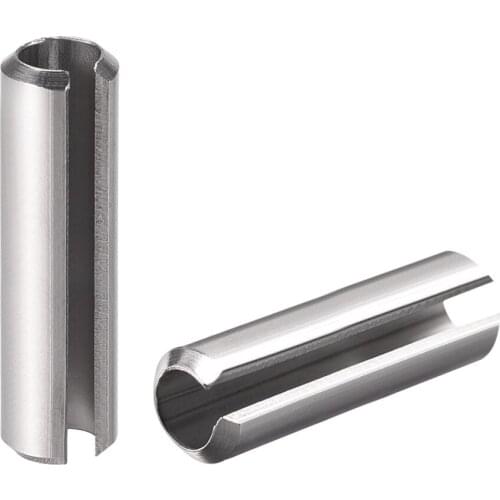 Uxcell M6 x 45mm 304 Stainless Steel Split Spring Roll Dowel Pins Plain Finish 5Pcs
