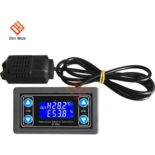 10A Thermostat Digital Temperature Humidity Controller DC 6V-30V Thermal Regulator Thermocouple LCD Display SHT20 Sensor meter