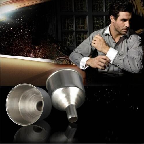 Stainless Steel Kitchen Funnel Portable Stainless Steel Metal Kitchen Supplies Small Mouth Funnel Filter Canning Tool