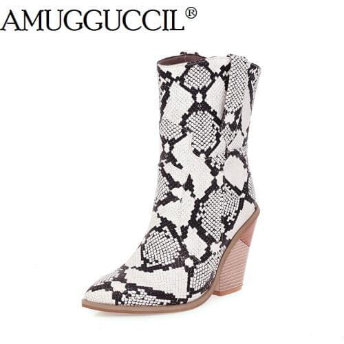 2020 New Plus Big Size 33-46 Black White Apricot Yellow Fashion High Heel Calf Female Lady Autumn Winter Women Boots X1900