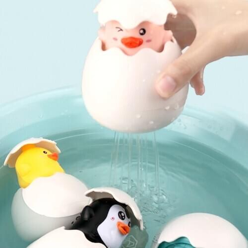 1PC Cute Duck Penguin Egg Cartoon Shower Baby Water Toys Children Bathroom Sprinkler Toys Bath Toys for Kids Toddler