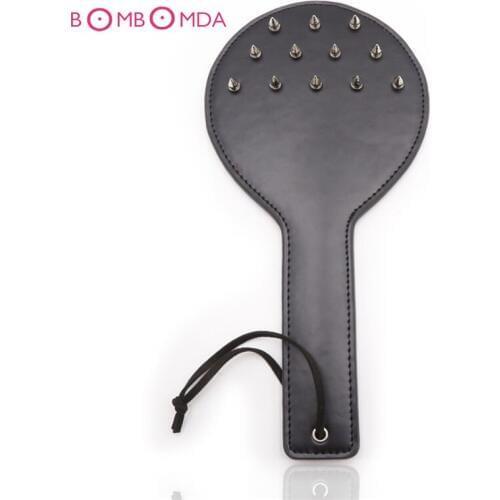 1PC Rivet Whip PU Leather Paddle BDSM Sexy Flirting Toys Restraint Fetish Slave Toy Adult Sex Products For Flogger Couples