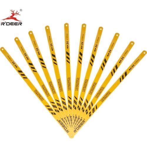RDEER Hacksaw Blade 300*12.6*0.6mm Scroll Jig Saw Blade Metal Hss Hand Saw 24T For Cutting Stainless Steel Wood Hand Tool 10pcs
