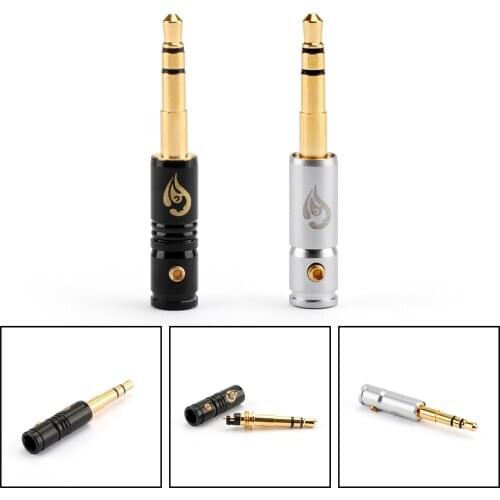 Areyourshop Mini 3.5mm 3 Pole Stereo Plug Audio Connector For B&O H6H7/H8 Earphone Plug Jack Connector