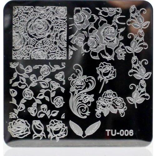 6.6*6.6cm free shipping Flower Rose nail art image plate nail template nail beauty TOOLS ,nail disk dia 6cm,*** TU-06