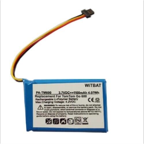 TTVXO Battery for 1100mAh TomTom Go 600 GPS Battery 6027A0090721
