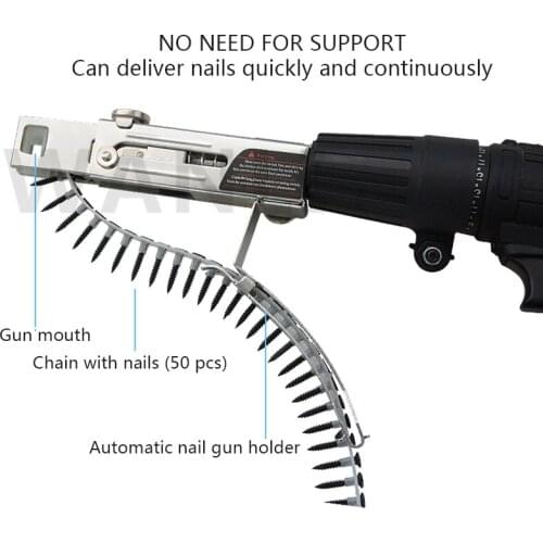 Automatic Multifunctional Chain Belt Screw Gun Wooden House Decoration Nail Gun Machine Electric Screw Nail Gun Tool