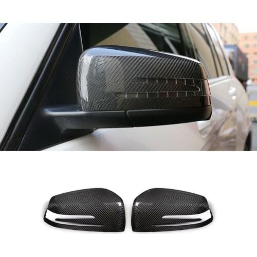 Car Accessories Carbon Fiber Side Rearview Mirror Frame Cover Sticker Shell for Mercedes-Benz Class A B C E S CLA GLA CLS GLK