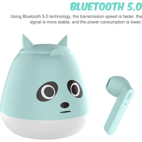 ZW-T7 Wireless Bluetooth 5.0 Stereo Earphones Headset with Cute Charging Box Girls In-Era Earphone Wireless Headphone With Mic