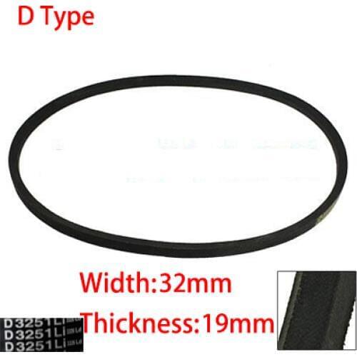 D 3150 3175 3200 3251 32mm Width 19mm Thickness Rubber Groove Cogged Machinery Drive Transmission Band Wedge Vee V Timing Belt