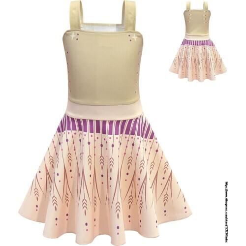 Disney Frozen Elsa Princess Dress Girls Party Fancy Dresses Kids Birthday Clothes Baby Carnival Costume