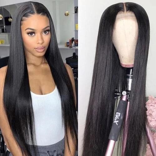 Long Straight Wig Natural Hairline Smooth Synthetic Lace Front Wigs For Women Soft Cosplay Wigs