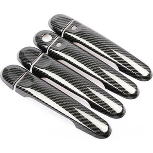 For Nissan Note E12 2013-2019 New Carbon Fiber Chrome Car Side Door Handle Cover Trim Stickers Car Styling Accessories