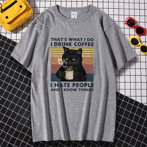Thats What Tido I Drink Coffee Menswear Simplicity Breathable T Shirts O-Neck Summer Clothing Casual Wear Tshirt Man Fashion