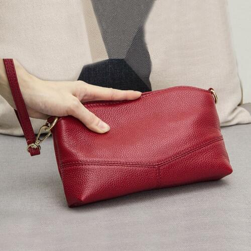 Genuine Leather Clutch Bags Luxury Womens Handbags Fashion Shoulder Crossbody Bags For Women Messenger Bag Envelope Purse