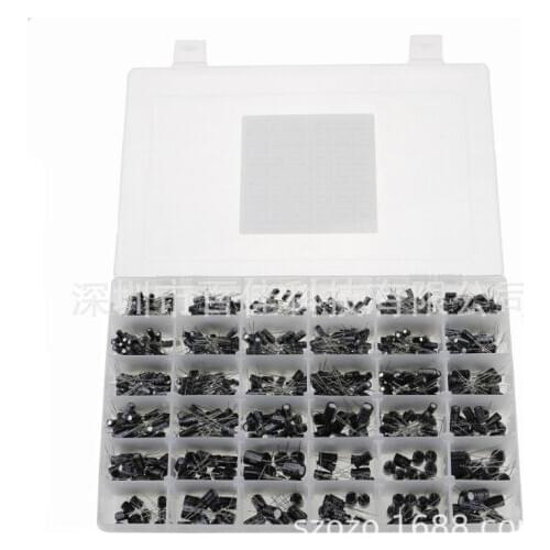 1000pcs 36 specifications (0.1uF - 1000uF) electrolytic capacitor combination kit