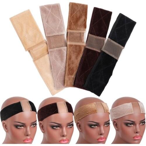 3pcs Lace Wig Hair Band with Velcro Velvet Fixing Band Swiss Lace Wig Grip Band for Lace Frontal Wigs