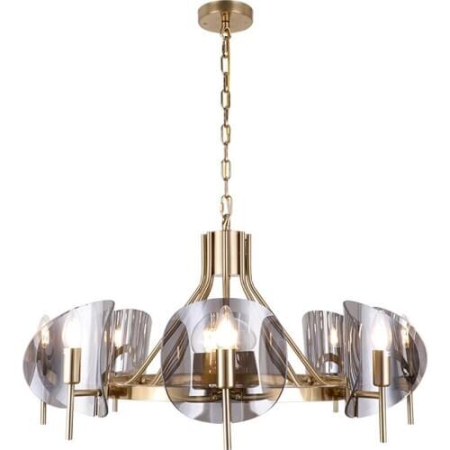 Postmodern creative living room chandelier personality fashion restaurant bedroom villa duplex floor glass chandelier E14